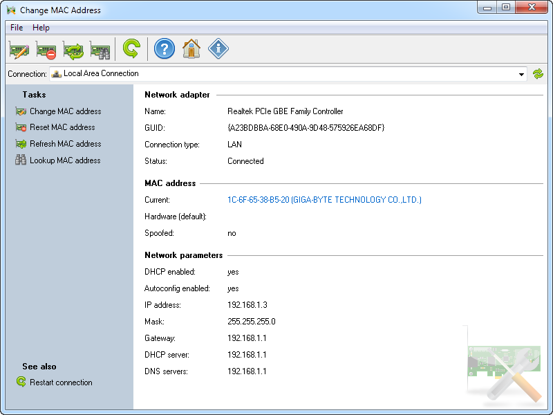 Change MAC Address