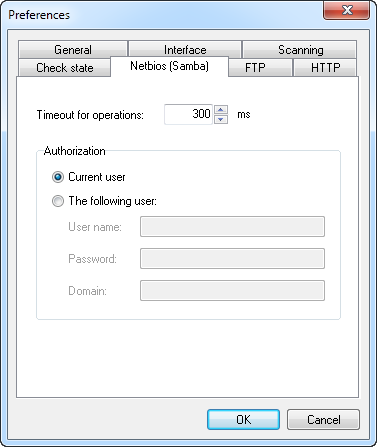 Network Scanner - Preferences - Netbios