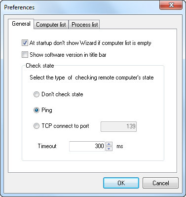 Remote Process Explorer - Preferences - General