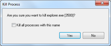 Kill Process - Process List - Remote Process Explorer