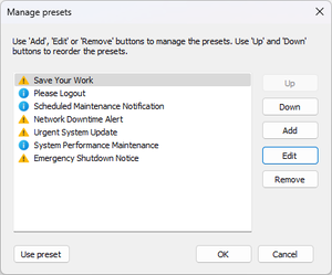 Customizable Notification Types