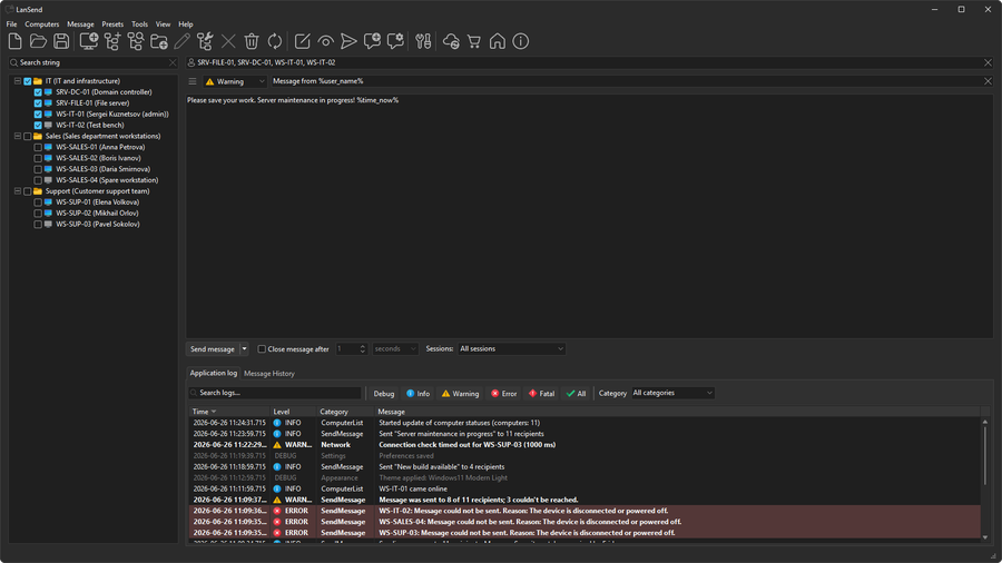Dark theme