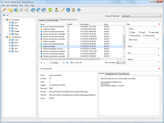 Remote Desktop Activity