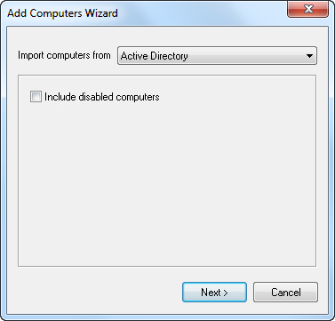 Import Computers from Active Directory