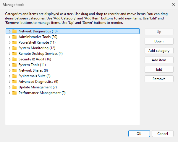 130+ administrative commands