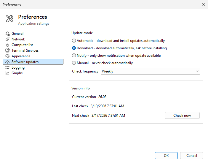 Software updates