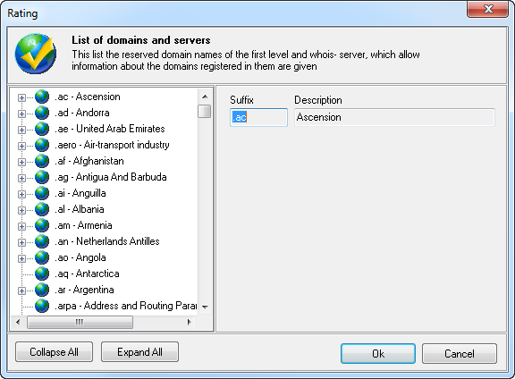 IP Address and Domain Lookup - SmartWhois - Main Window and Menu