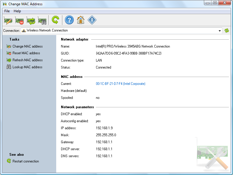 program change mac address windows 7