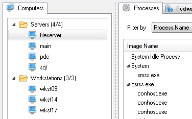 sysinternals process explorer remote computer