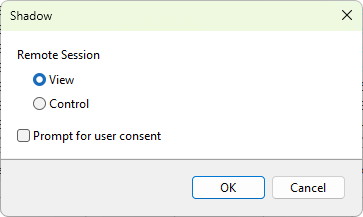 Shadow dialog