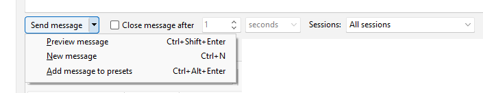 Auto-close timeout