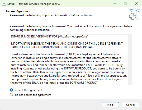 License agreement