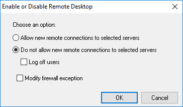 Modify firewall exception