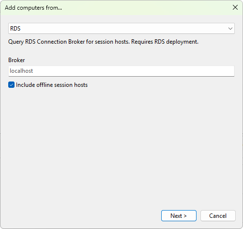 Pull session hosts straight from a Remote Desktop Services connection broker